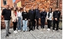 Ausbildungsstart mit Begrüßung durch den Oberbürgermeister v.l.n.r. Ausbilder Christian Wendtland, Noelia Marie Kuhn, Felice Plath, Lea Gültzow, Oberbürgermeister Alexander Badrow, Marcel Witte, Pia Werner, Annalena Zühr und Pepe Burmeister
