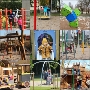 SPIELPLÄTZE in der Hansestadt Stralsund. Collage