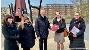 Große Freude über fast eine halbe Million Euro Fördermittel für die Außenanlagen der 'Gagarin' Grundschule v.l.n.r. Schulleiterin Anne-Katrin Beer, Hortleiterin Nicole Schwebke, Minister Christian Pegel, Dr. Sonja Gelinek, Senatorin und 2. Stellvertreterin des Oberbürgermeisters und Ronny Planke, Geschäftsführerin der SES mbH 