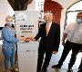 Mit dem Knopfdruck ist der MakerPort Stralsund offiziell eröffnet.